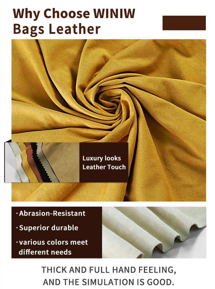 High-quality Microfiber Faux Suede Fabric for Bags Factory High-quality Microfiber Faux Suede Fabric for Bags Factory